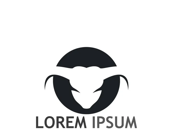 bull head horn logo