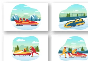 11 Bobsleigh Sport Illustration
