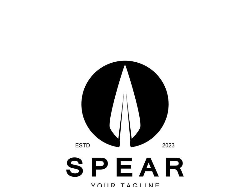 Spear logo icon vector illustration design.Head spear logo vintage illustration design vector