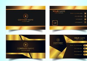 Double-Sided Luxury, Modern and Elegant Business Card Design Template. Vector Illustration