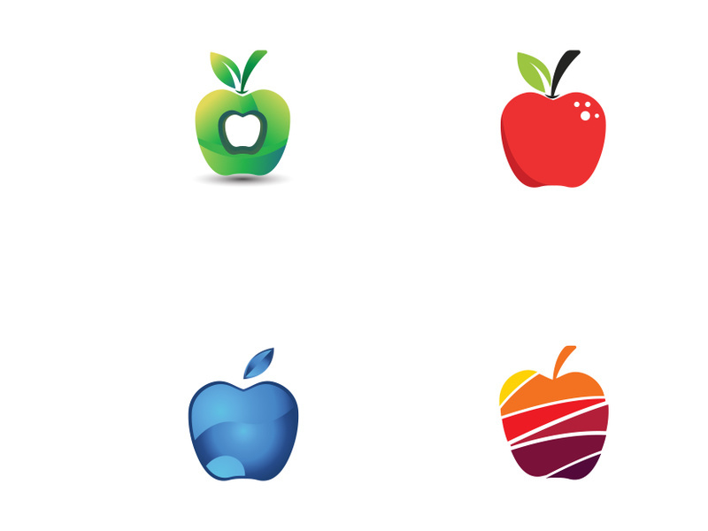 Apple vector illustration design icon logo template