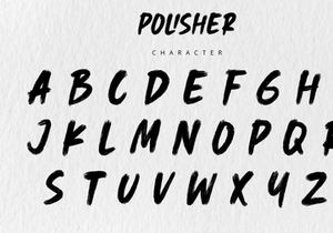 Polisher - Rough Brush Font
