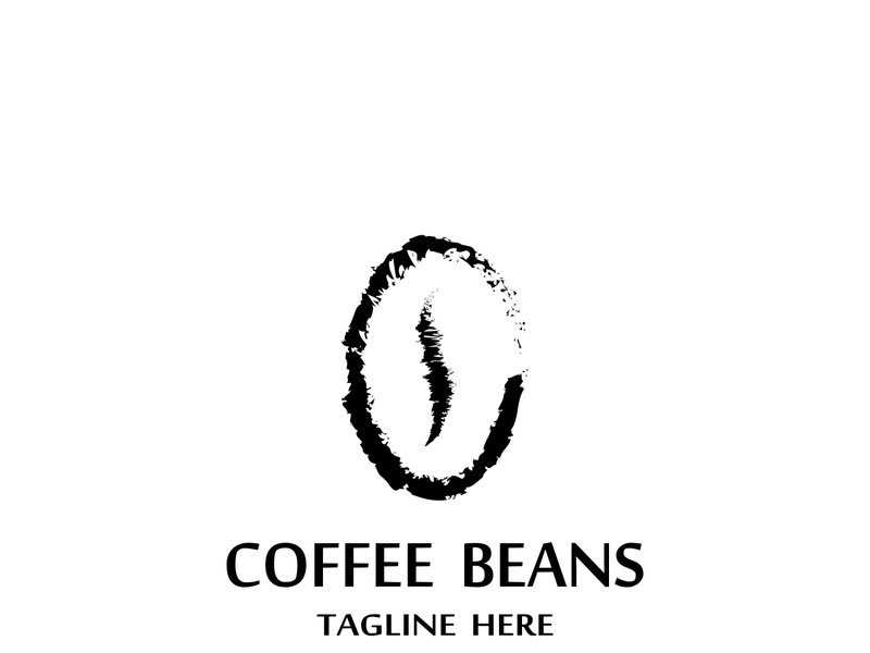 Premium coffee bean logo design.