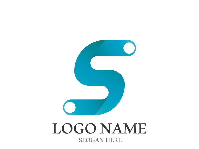 S letter creative icon logo design elegant vector illustration