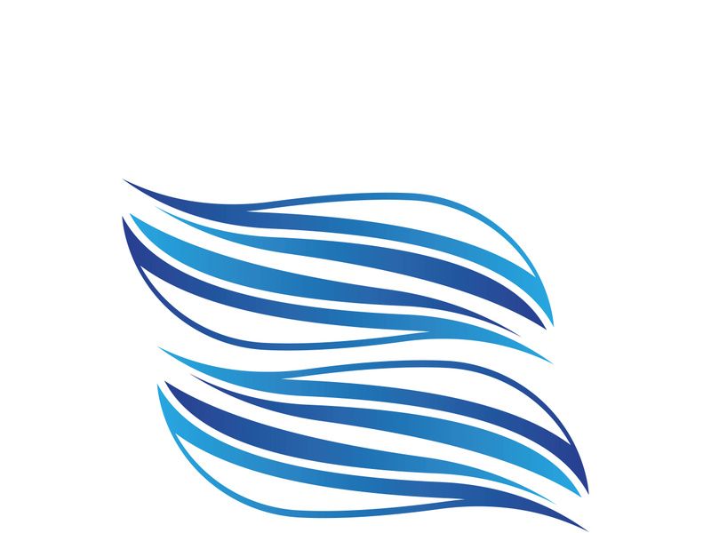 Wave beach vector illustration design logo