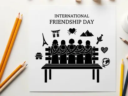 ilustración vectorial de diseño plano del día internacional de la amistad