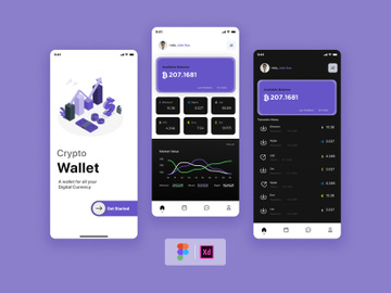 Cryptocurrency Wallet mobile App preview picture