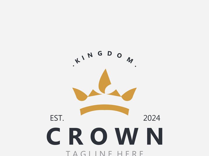 Crown logo simple design template. Vintage Crown Logo Royal King Queen concept symbol icon