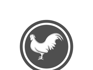 Rooster logo icon vector and symbol template design illustration preview picture