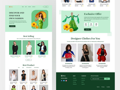 Rino-Fashion landing page design 2