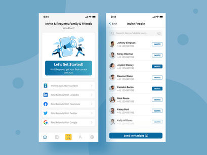 Business contacts mobile app