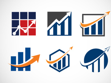 Finance and accounting logo design set vector template preview picture