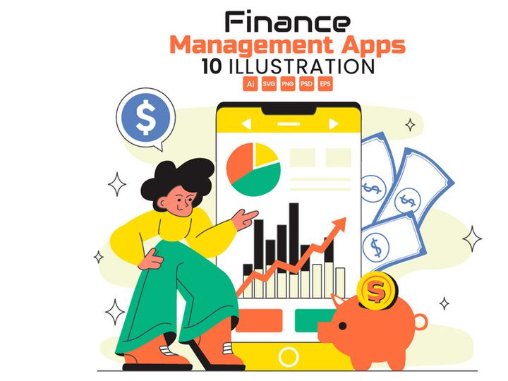 10 Personal Finance Management Apps Illustration