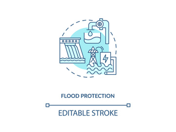 Flood protection concept icon preview picture