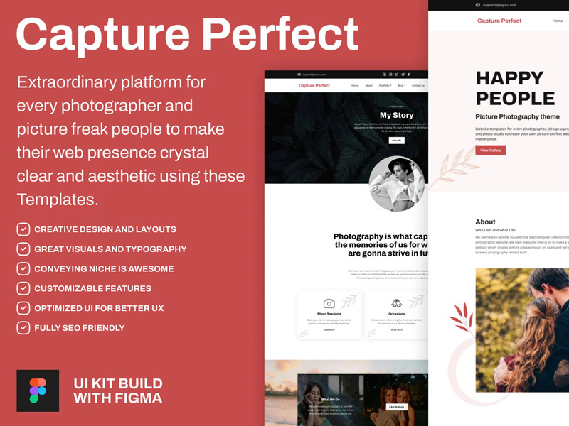 Capture Perfect - Photography Portfolio Website UI Kit