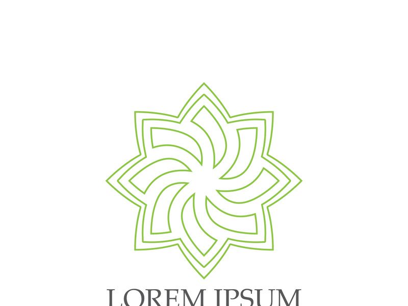 Logos of green Tree leaf ecology nature element vector