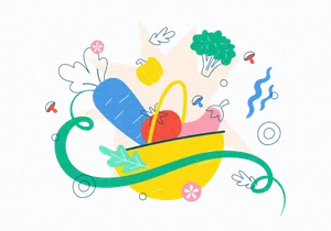 6 World Vegan Day Vector Illustration