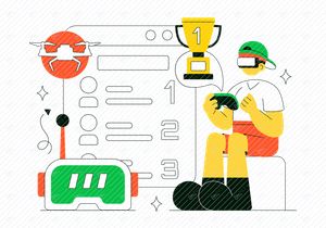 10 FPV Drone Racing Illustration