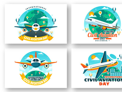 12 Civil Aviation Day Illustration