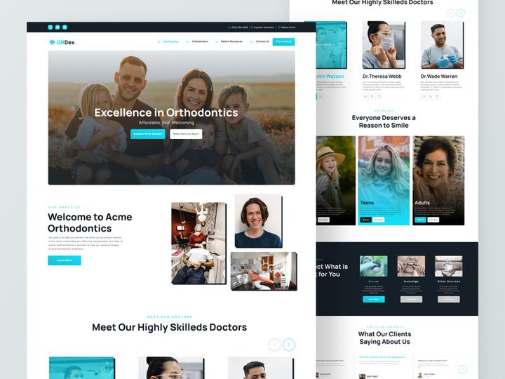 Dental Care Landing Page UI Design