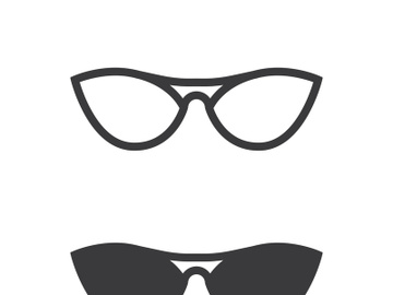 Glasses symbol vector icon preview picture