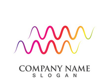 Sound waves vector illustration design template