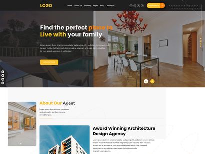 Real Estate Website Template Design