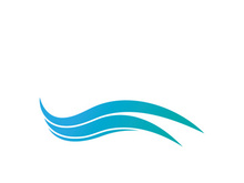 Wave beach vector illustration design logo