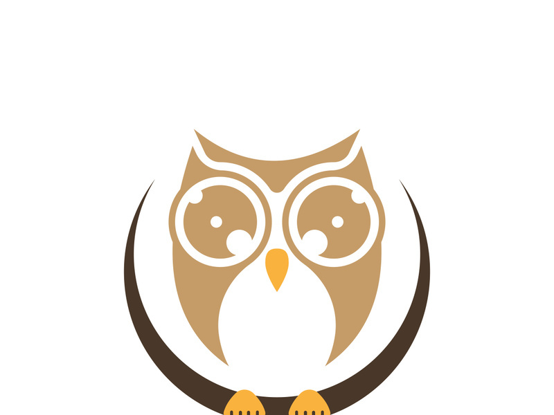 Owl logo icon design animal and simple business abstract vector