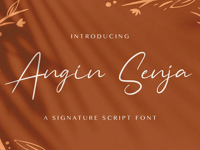 Angin Senja - Handwritten Font