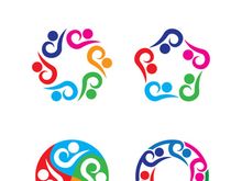 People group and community logo icon illustration design vector