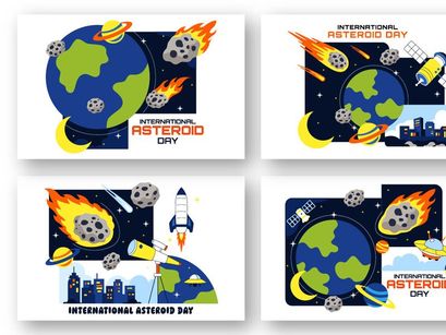 10 World Asteroid Day Illustration