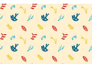 Botanical Bliss Scandinavian Plant Doodle Pattern