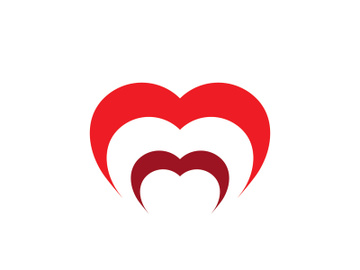 Love heart logo and symbol vector preview picture
