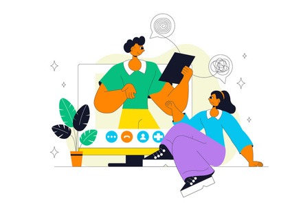 10 Online Mental Health Support Illustration