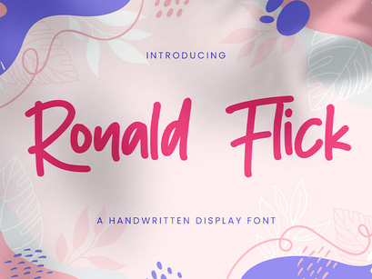 Ronald Flick - Handwritten Font
