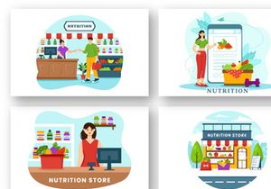 10 Nutrition Store Illustration