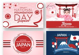 16 Japan National Foundation Day Illustration