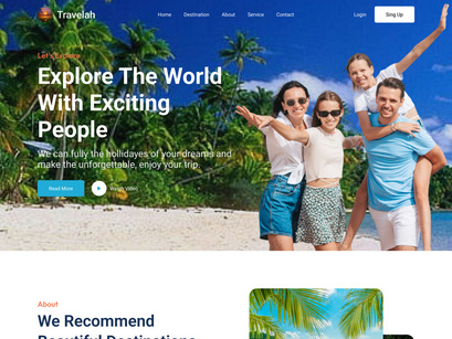 Travelah - Tour & Travel Website Landing page