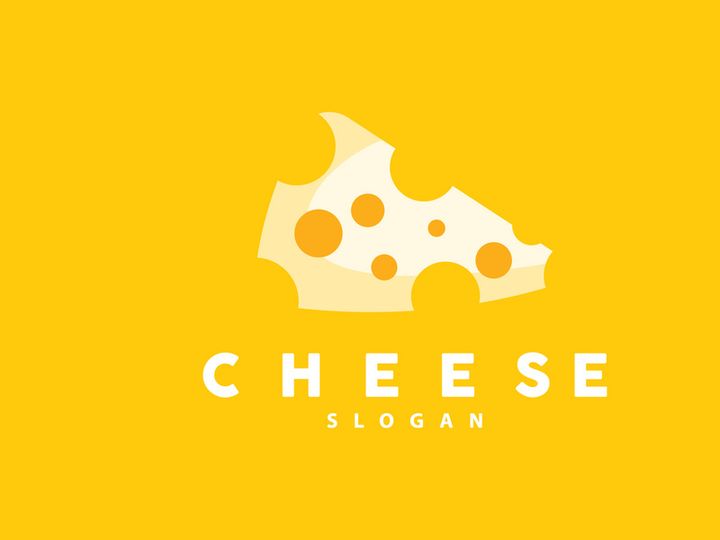Cheese Logo, Cute Cheese Rustic Retro Vintage Vector Design
