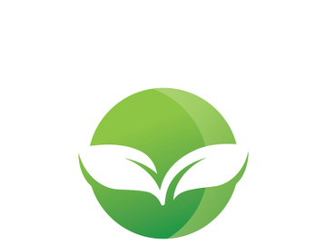 Green leaf logo design template modern leaf logo vector preview picture