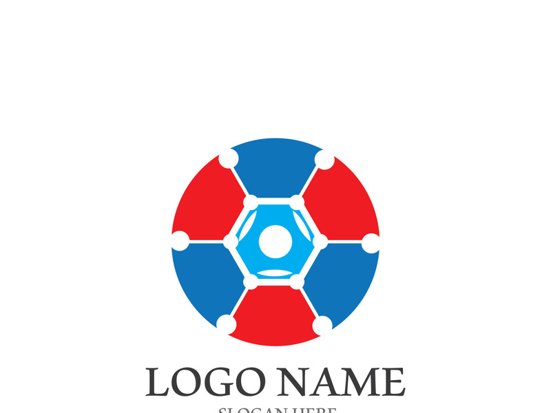 Molecule symbol logo template vector illustration design