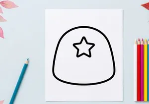 Halloween star badge icon isolated on white background. Spooky holiday emblem for decorations, invitations, and party designs.