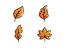 Autumn leaves fall simple vector