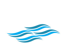 Wave beach vector illustration design logo