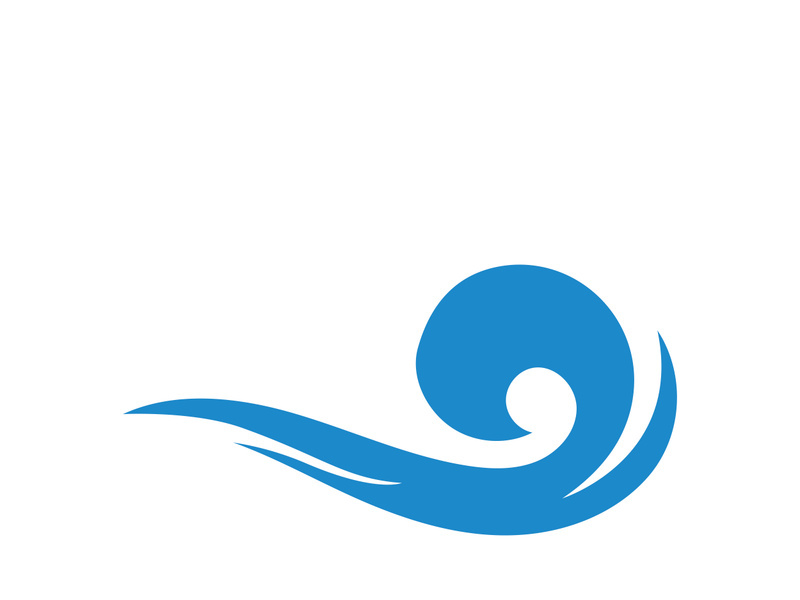 Ocean water wave wave logo design.