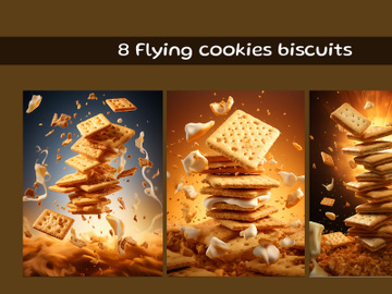 Flying cookies biscuits preview picture