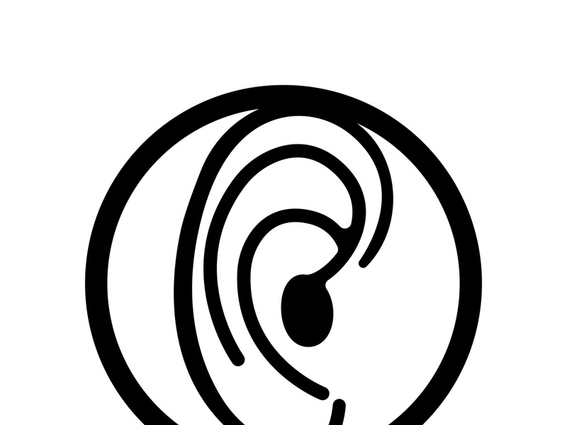 Hearing logo template and symbol vector icon design