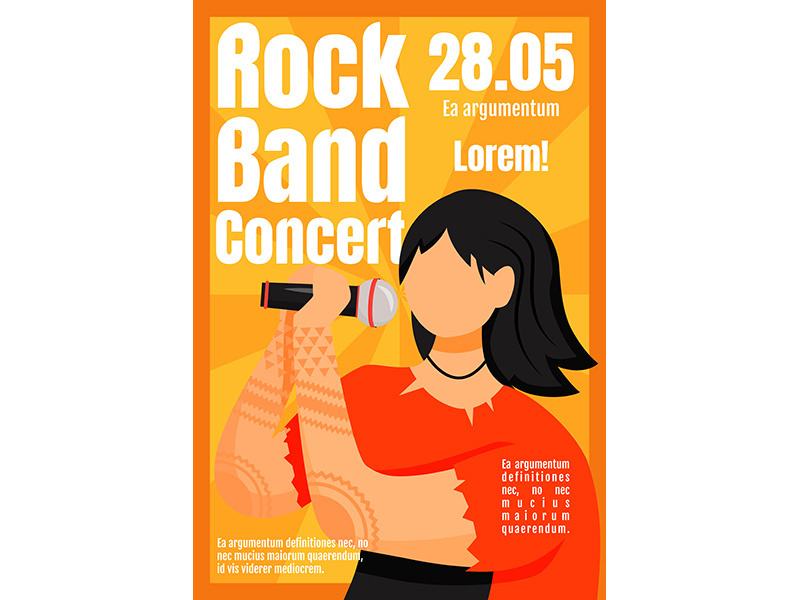 Rock band concert brochure template