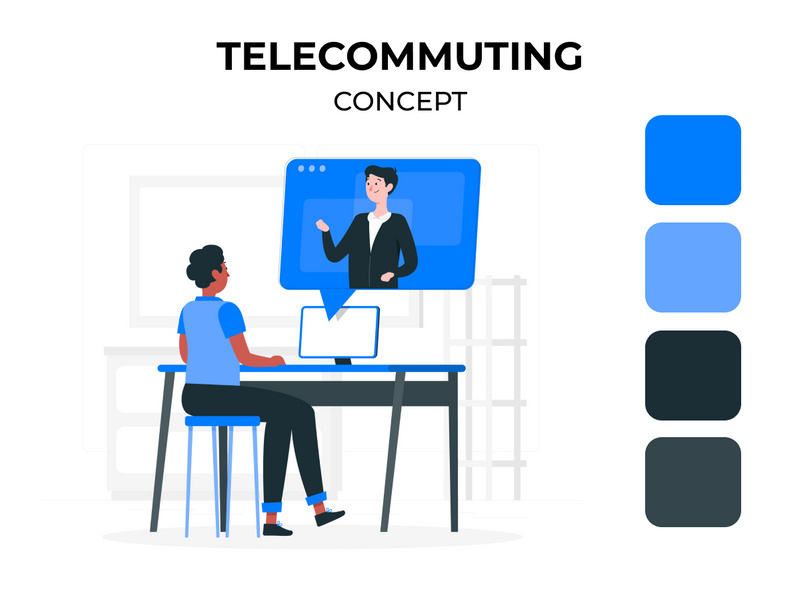 Telecommuting concept